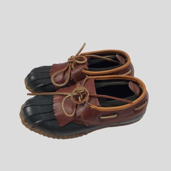 Timberland leather rubber waterproof duck boots women’s size 6 - Picture 1 of 8